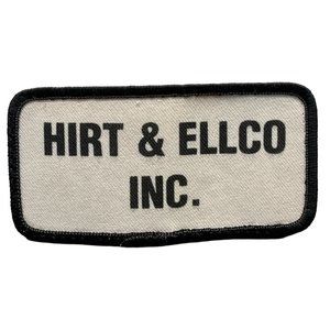 Vintage Hirt & Ellco Inc Embroidered Patch HVAC Company Batesville IN Rectangle